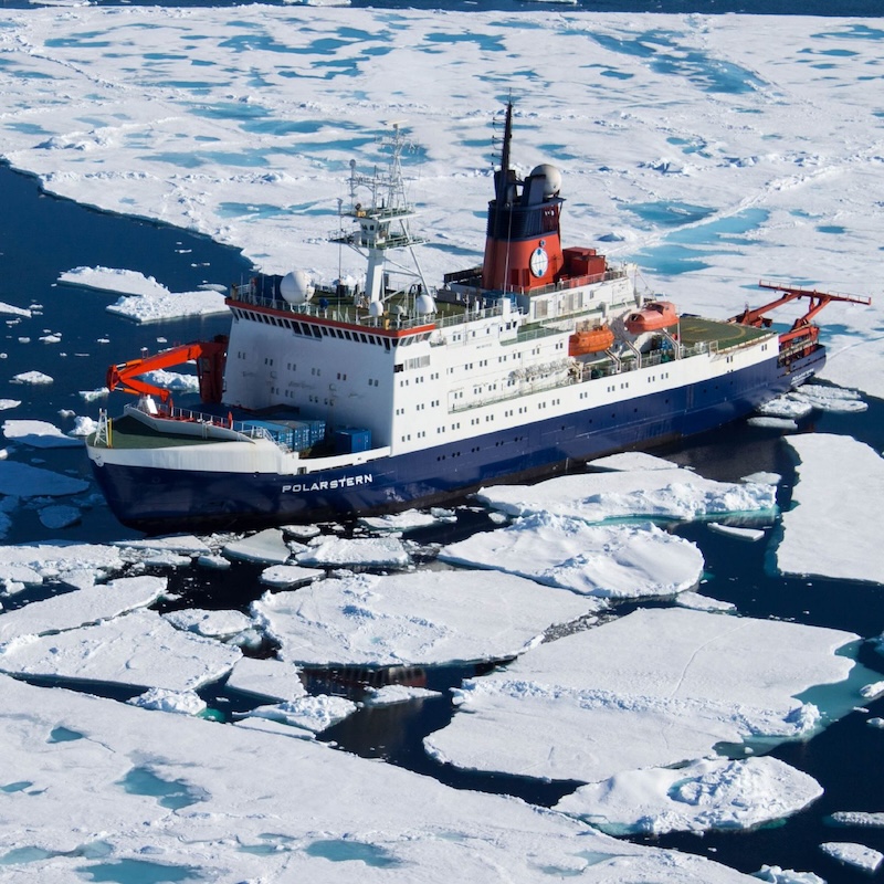 Das Forschungsschiff Polarstern vom Alfred-Wegner-Institut